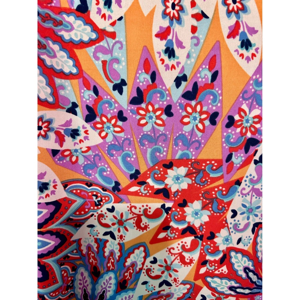 Ivy Lane Petite Short Sleeve Ring Keyhole Shift Dress Multicolor Paisley PS - Picture 3 of 8